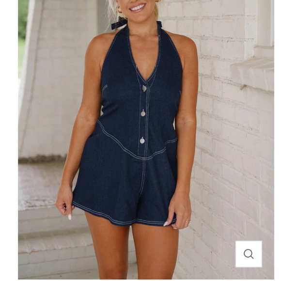 These Threw Denim Romper BNWT! - Picture 3 of 4